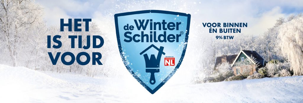 Het is tijd voor de winterschilder. Voor binnen en buiten. 9% btw