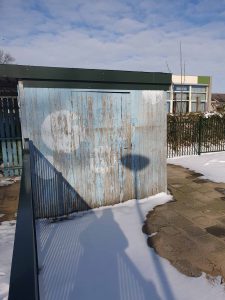 Fietsenhok Rhynenburgschool Hazerswoude Schilderen